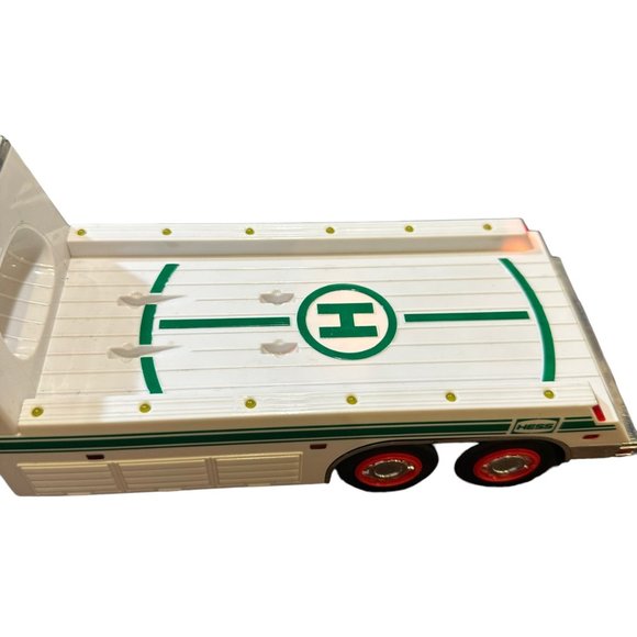 Hess Toy Truck Hauler and Helicopter 2006 Vehicle Lights Sounds White Green - Picture 5 of 13